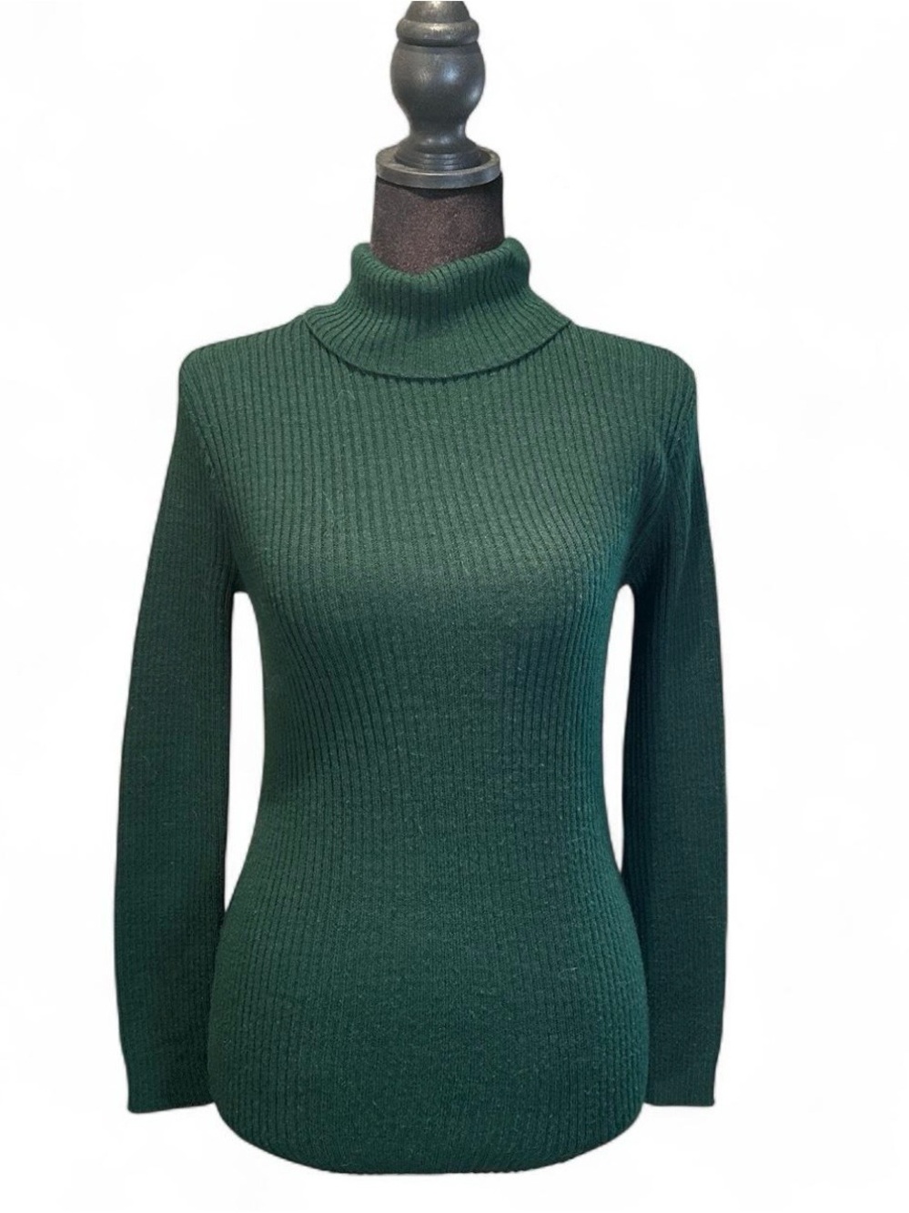 Vintage Drummond Forest Green Ribbed Turtleneck Sweater